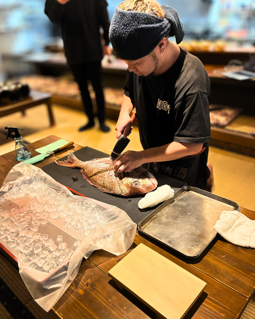 真鯛の解体ショー